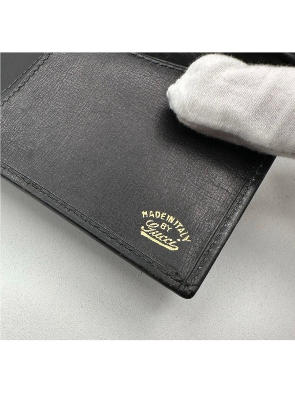 Vintage 1970’s Gucci Black Bi-Fold Suede & Leather Wallet -Authentic - Picture 7 of 13